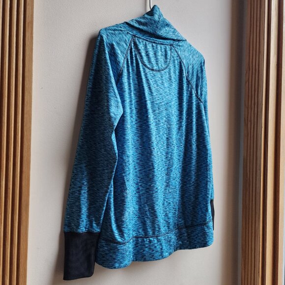 Tek Gear Warm Tek Blue Athleisure Cowl Neck Pullover Size Large - Picture 12 of 15
